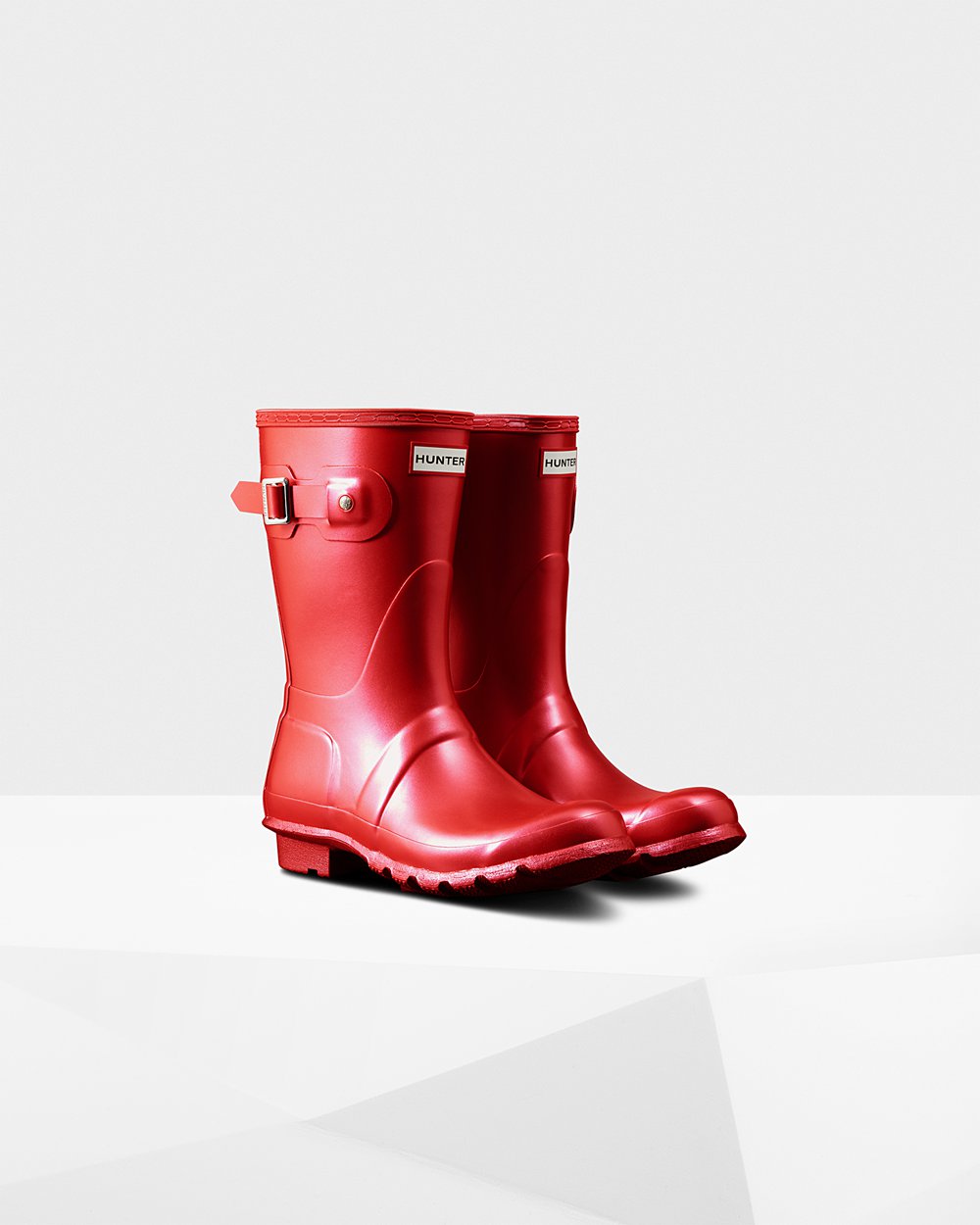 Women Hunter Original Nebula | Short Rain Boots Red | NZ-90643-ATGL